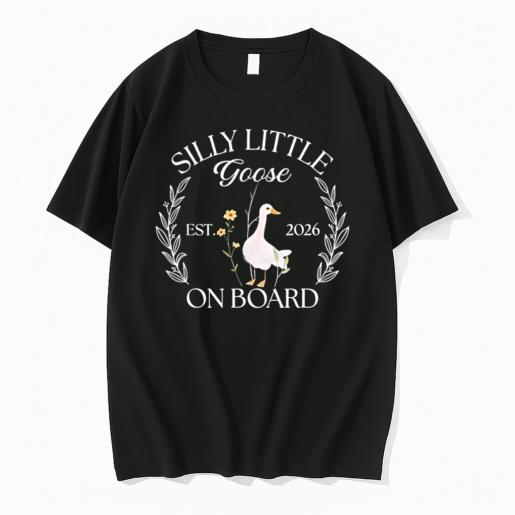 Silly Little Goose On Board Est 2026 Pregnancy Announcement Shirts