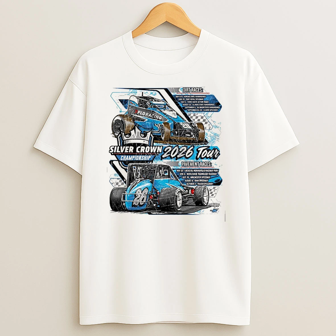 Silver Crown Championship 2026 Tour Dirt Races Pavement Races Usac Shirts