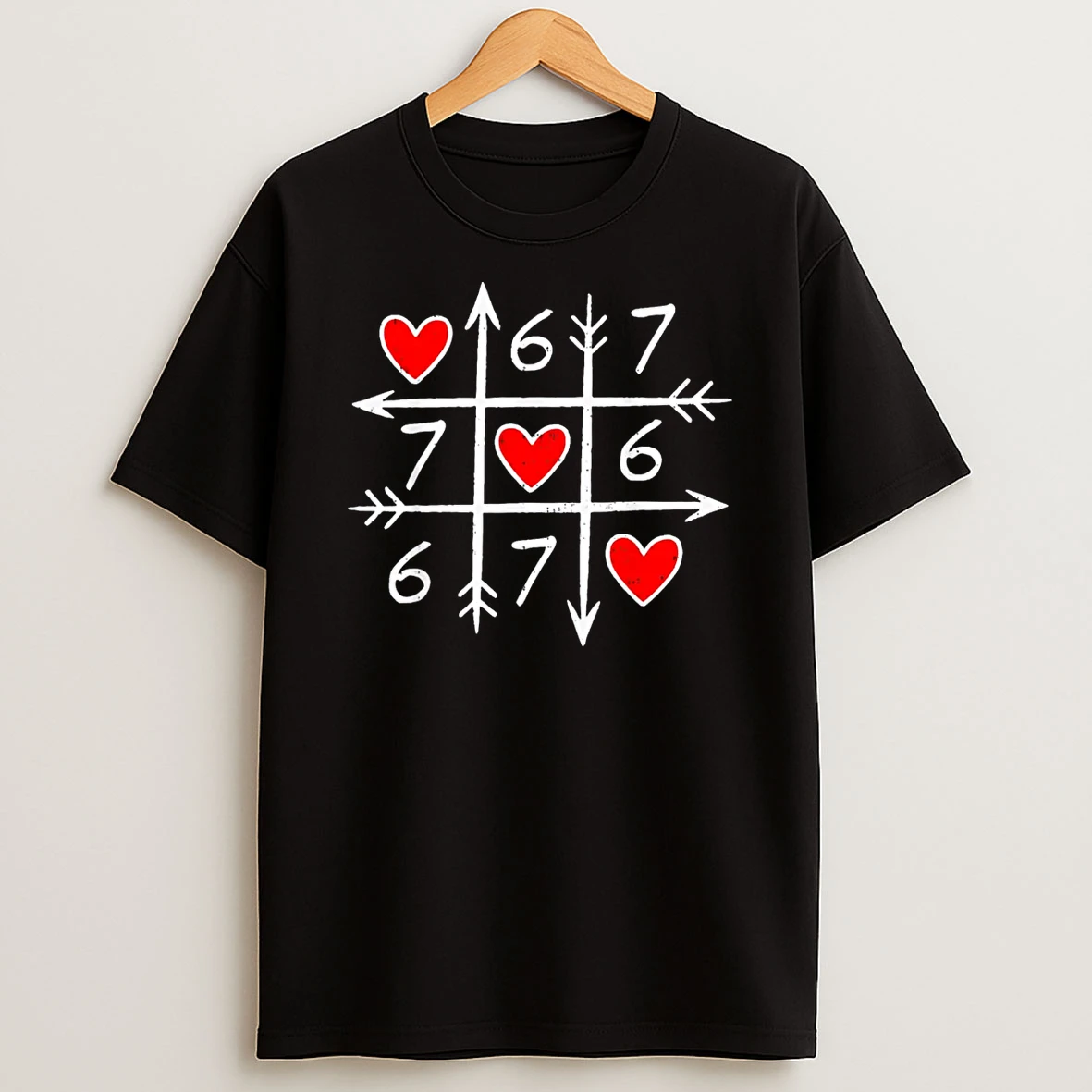 Six Seven 67 Meme 6 7 Heart Valentines Day Shirts