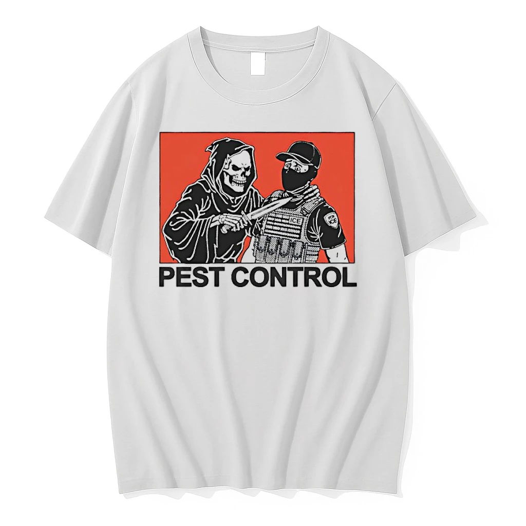 Skeleton Pest Control Anti Ice Graphic Shirts