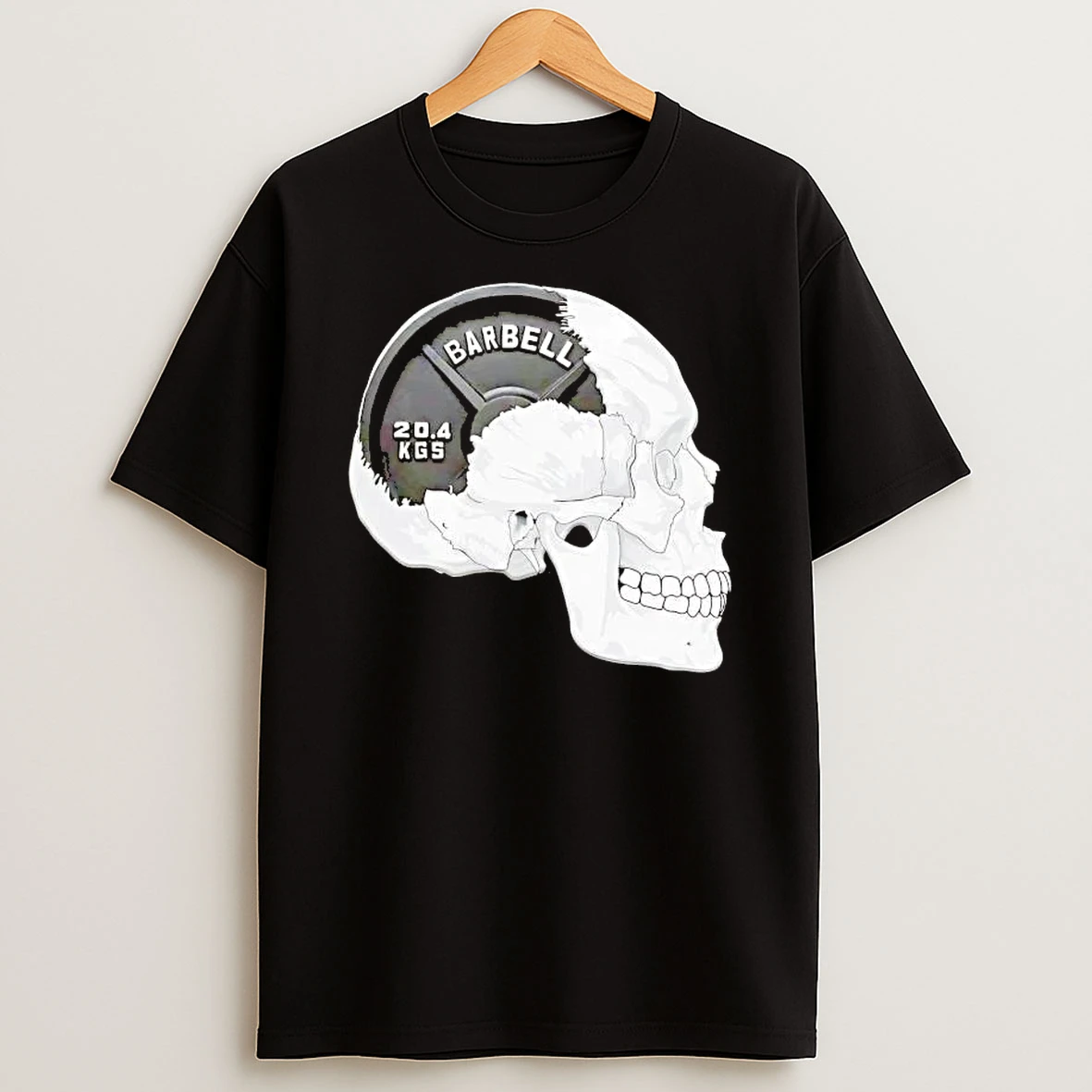 Skull Dumbbell Mind Barbell Shirts