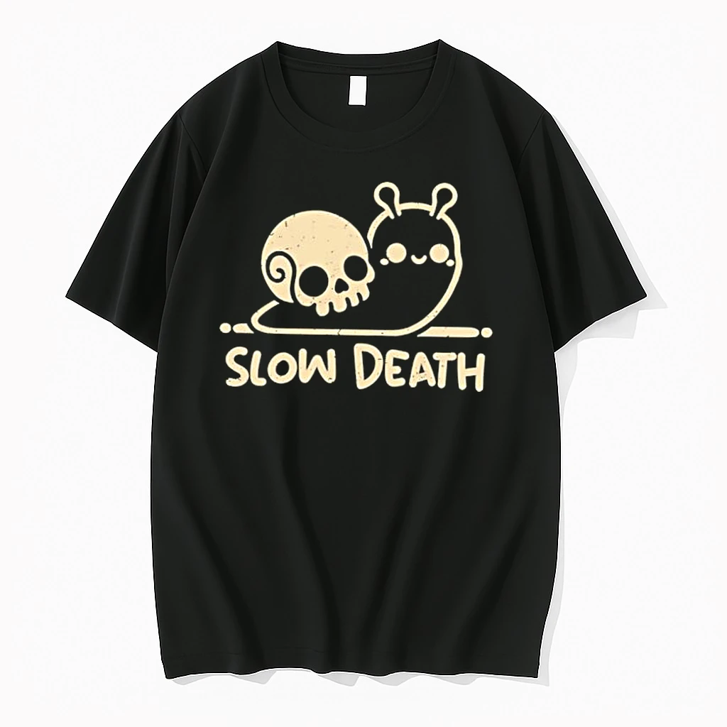 Slow Death Cute Snail Skull Shirts