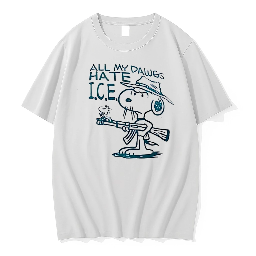 Snoopy All My Dawgs Hate I C E Shirts