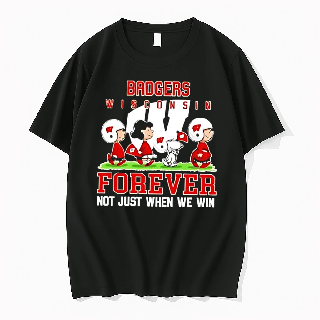 Snoopy Forever Wisconsin Badgers Shirts