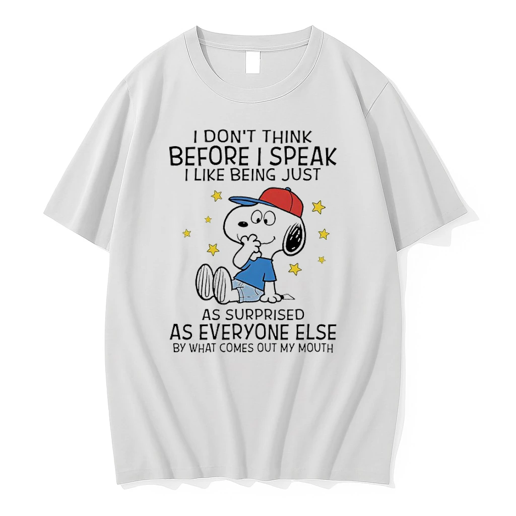 Snoopy I Dont Think Before I Speak I Like Being Just As Surprised As Everyone Else By What Comes Out My Mouth Shirts