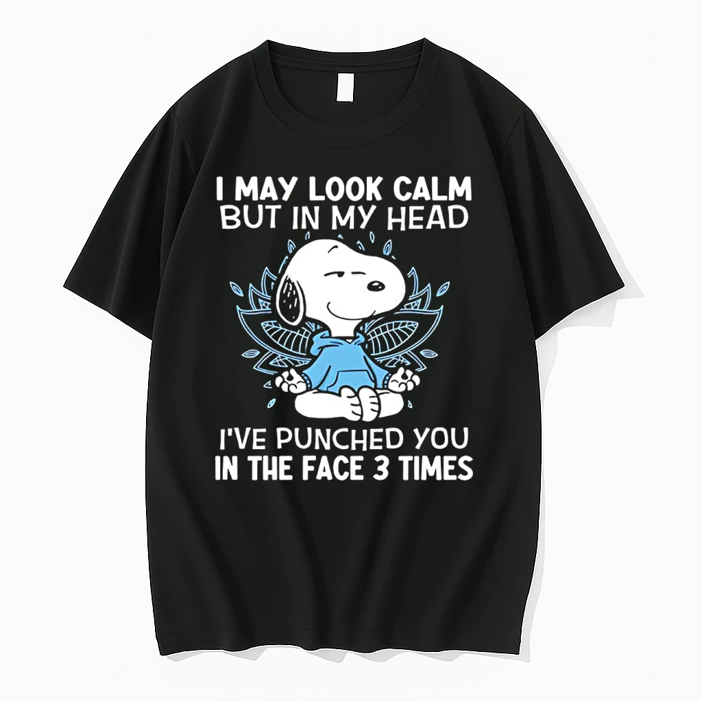 Snoopy I May Look Calm But In My Head Ive Punched You In The Face 3 Times Shirts