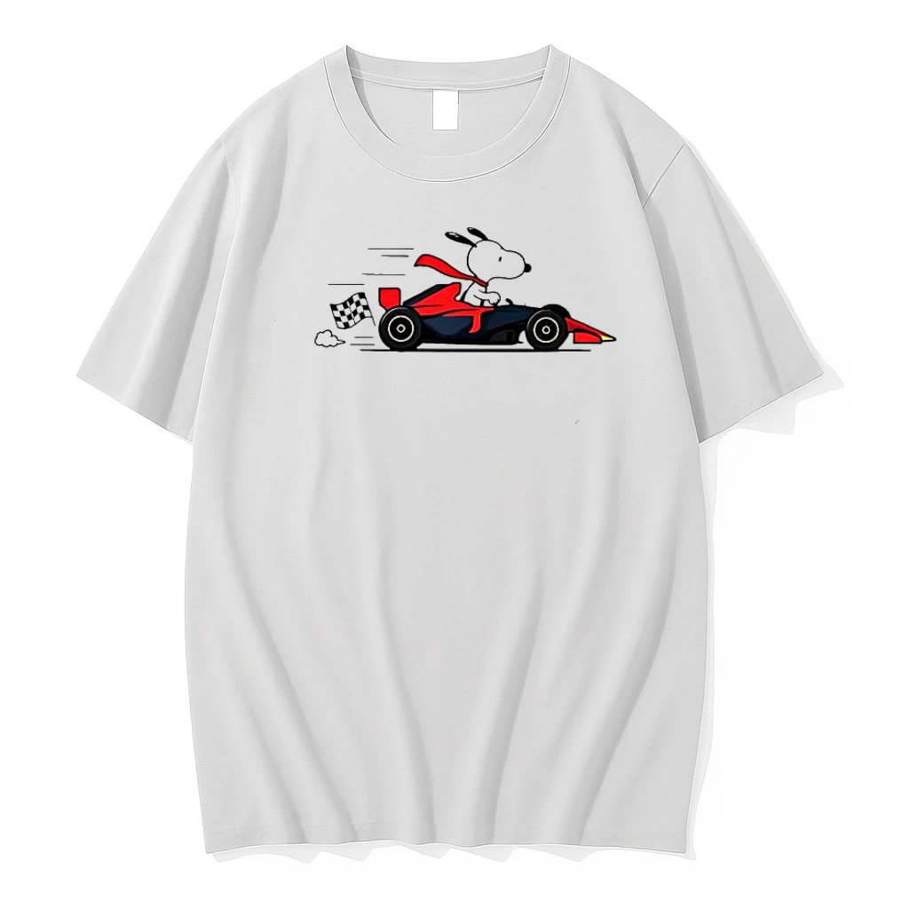 Snoopy Racing Car Retro F1 Graphic Shirts