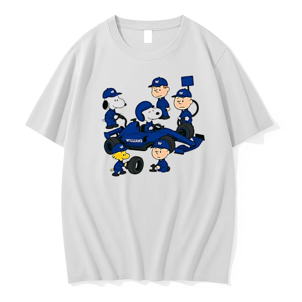 Snoopy Williams Pit Crew Racing Fan Cartoon Shirts