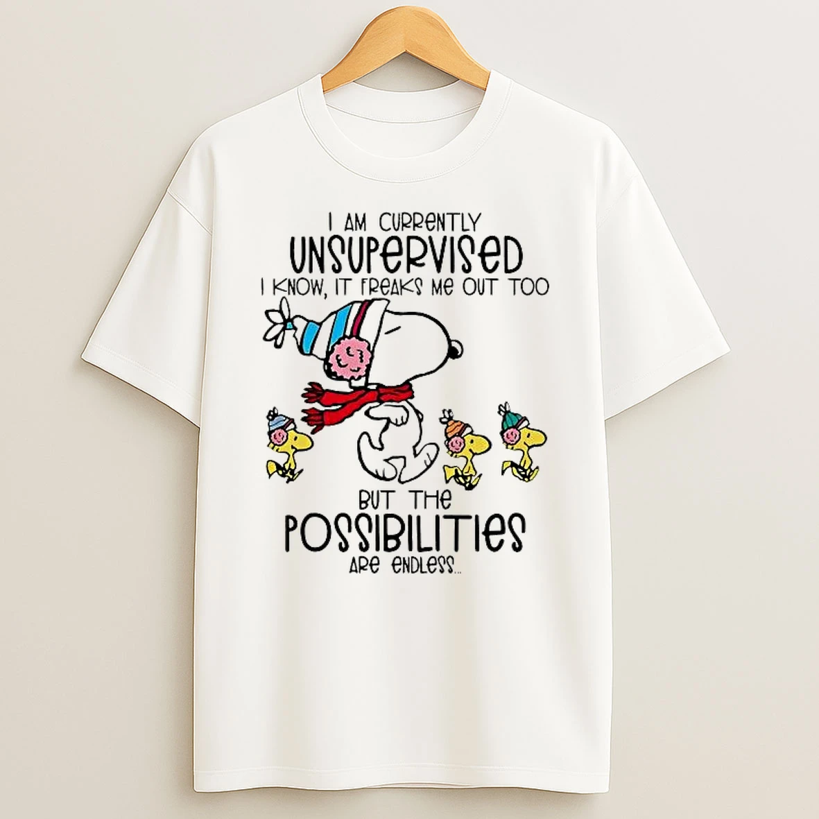 Snoopy And Woodstock I Am Currently Unsupervised Shirts