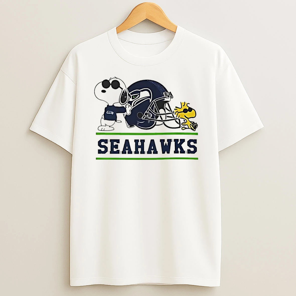 Snoopy And Woodstock Seattle Seahawks Helmet Graphic Shirts