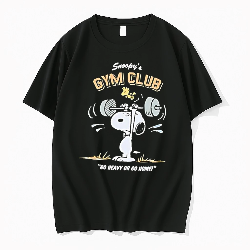 Snoopys Gym Club Go Heavy Or Go Home Shirts