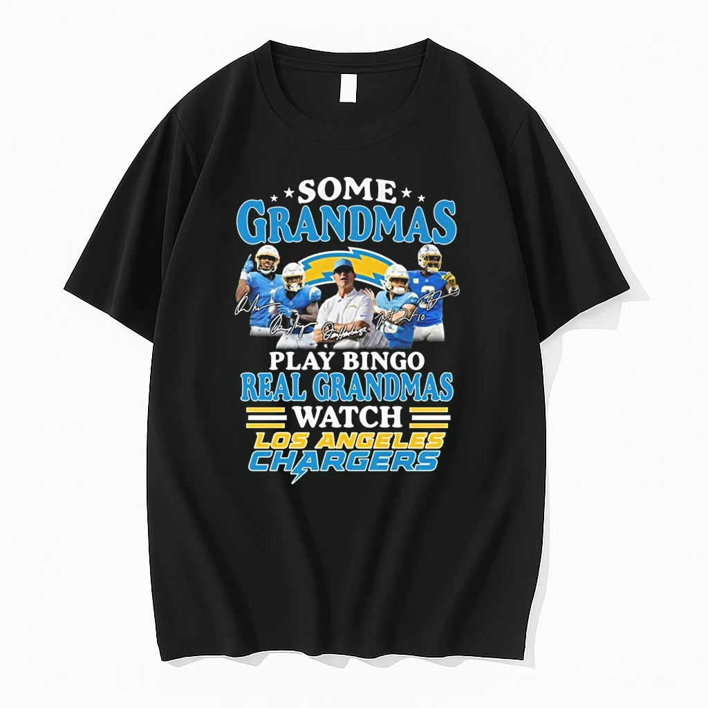 Some Grandmas Play Bingo Real Grandmas Watch Los Angeles Chargers Signatures 2026 Shirts