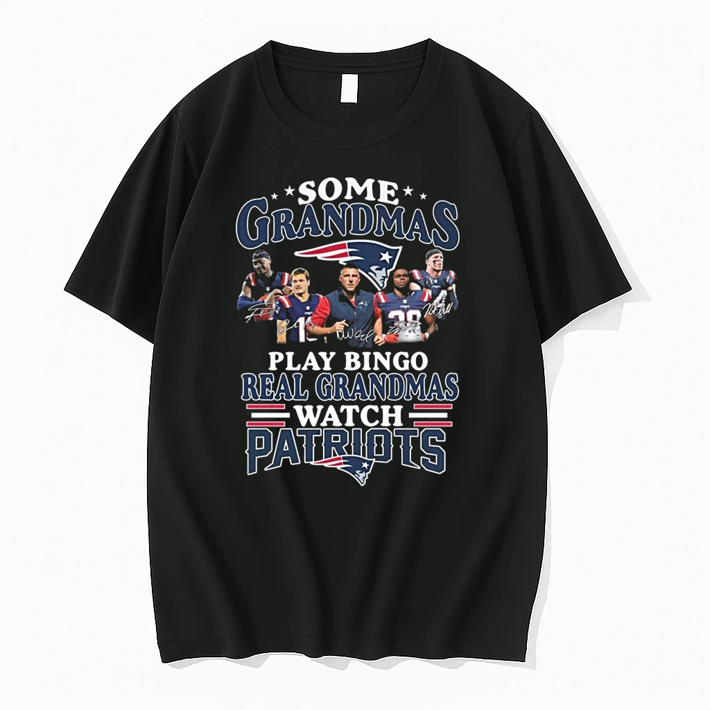 Some Grandmas Play Bingo Real Grandmas Watch New England Patriots Signatures 2026 Shirts