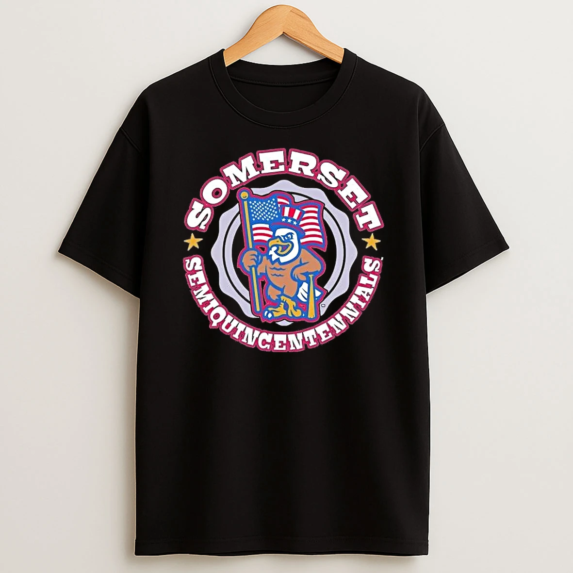 Somerset Patriots Somerset Semiquincentennials Mascot Shirts
