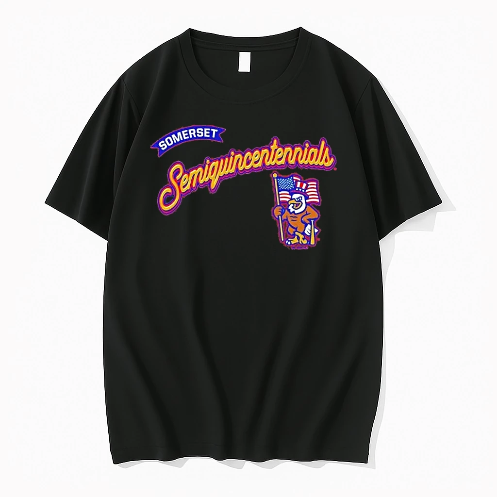 Somerset Patriots Somerset Semiquincentennials Mascot Flag Shirts