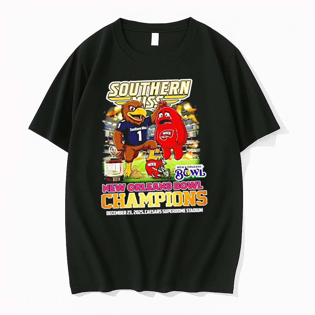 Southern Miss Beat Western Kentucky 2026 New Orleans Bowl Champions Mascot Shirts