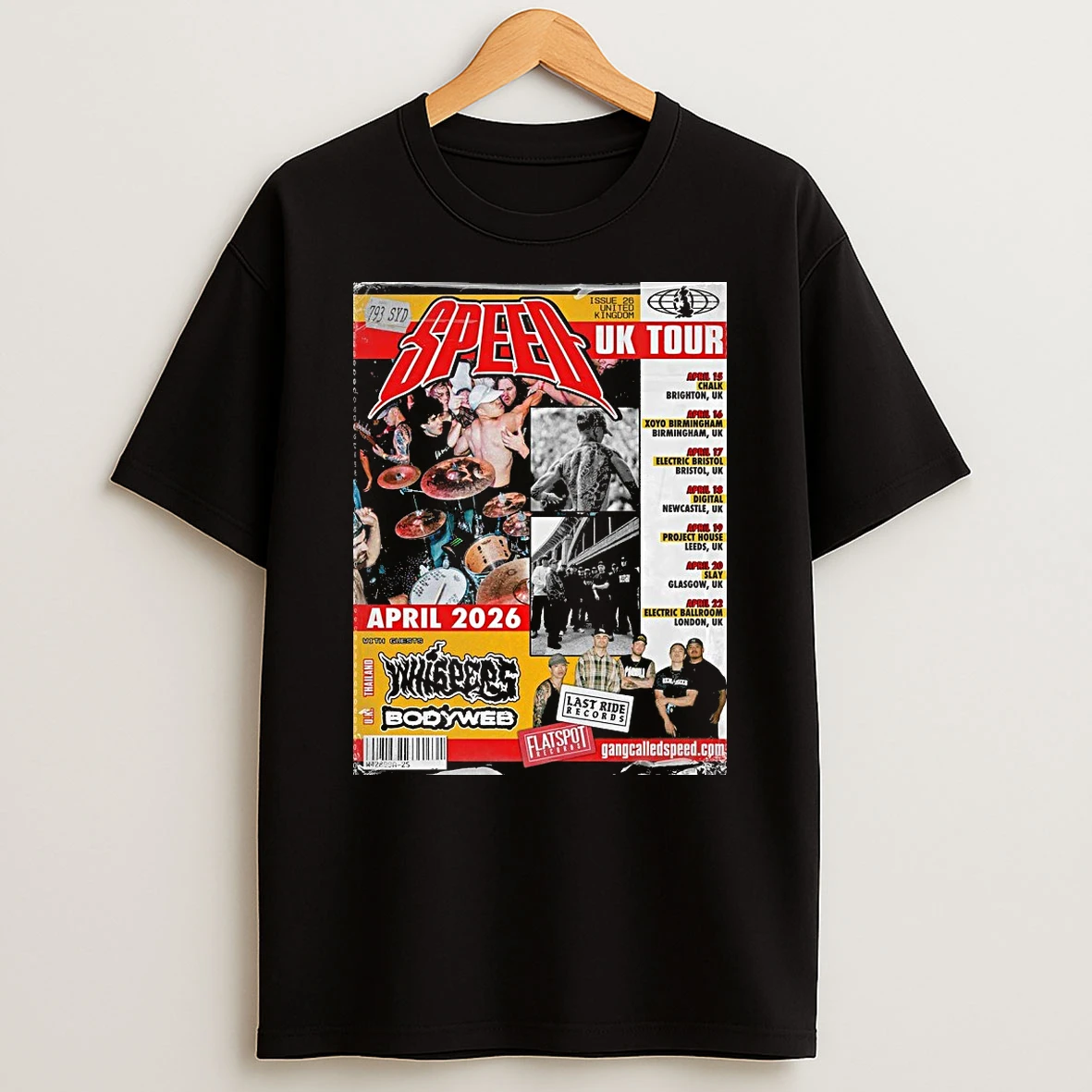 Speed Uk Hard Core Tour April 2026 Flyer Shirts