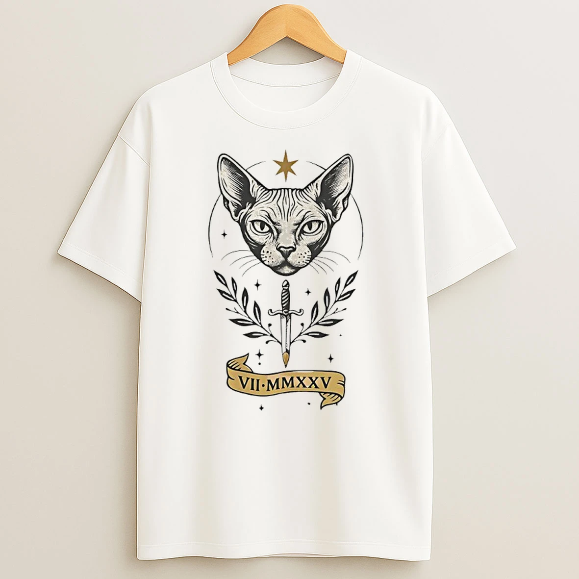 Sphynx Cat Tarot Graphic Shirts