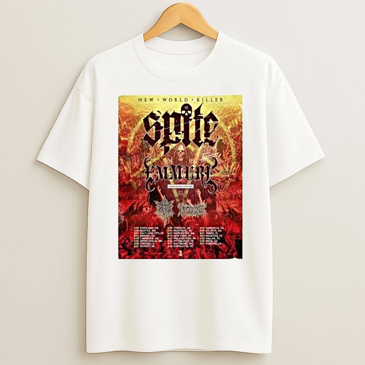 Spite New World Killer Tour 2026 United States Shirts