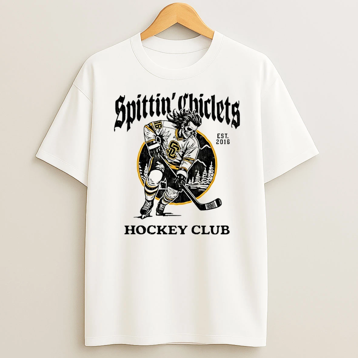 Spittin Chiclets Skullet Hockey Club Est 2016 Shirts