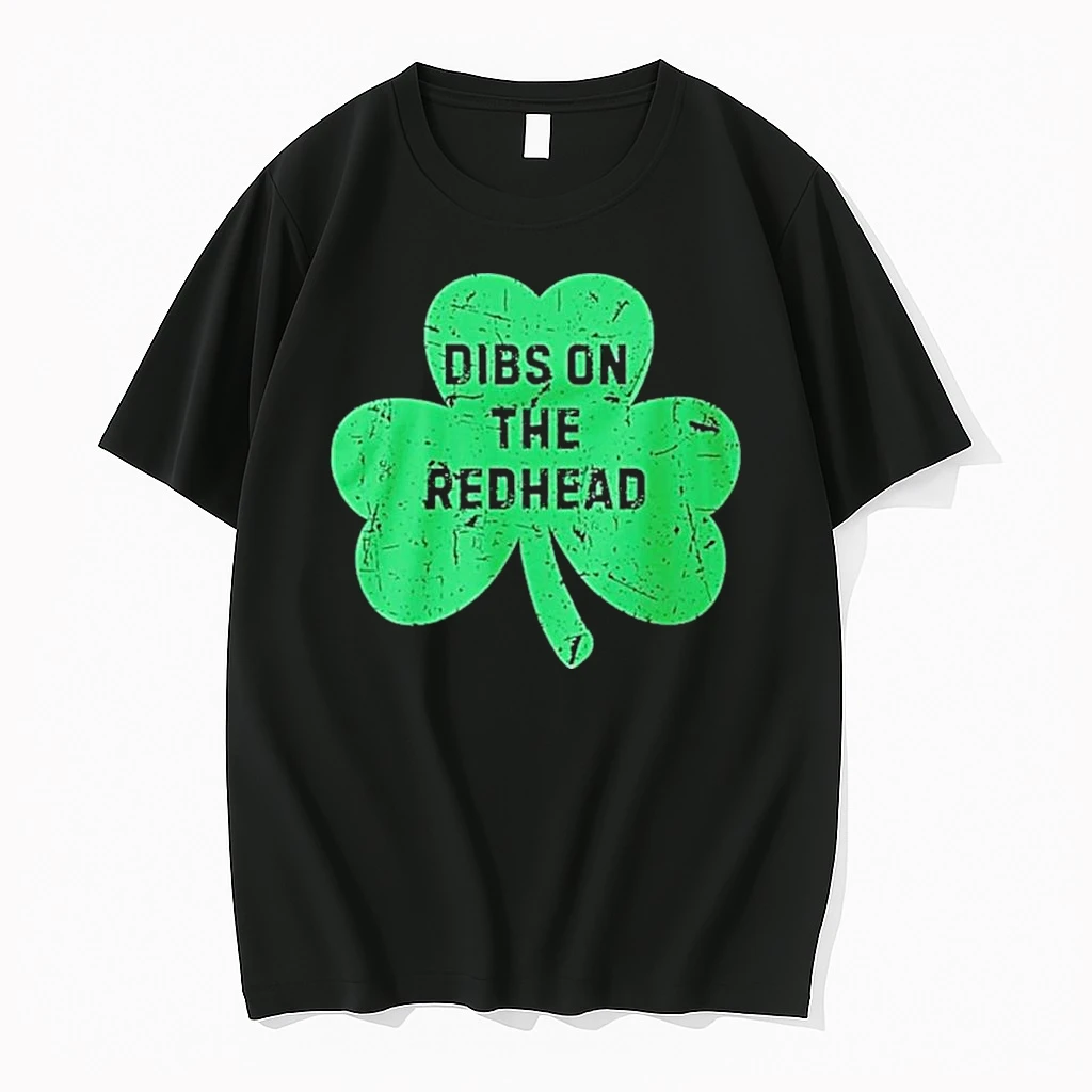 St Patricks Day Dibs On The Redhead Irish Shamrock Shirts