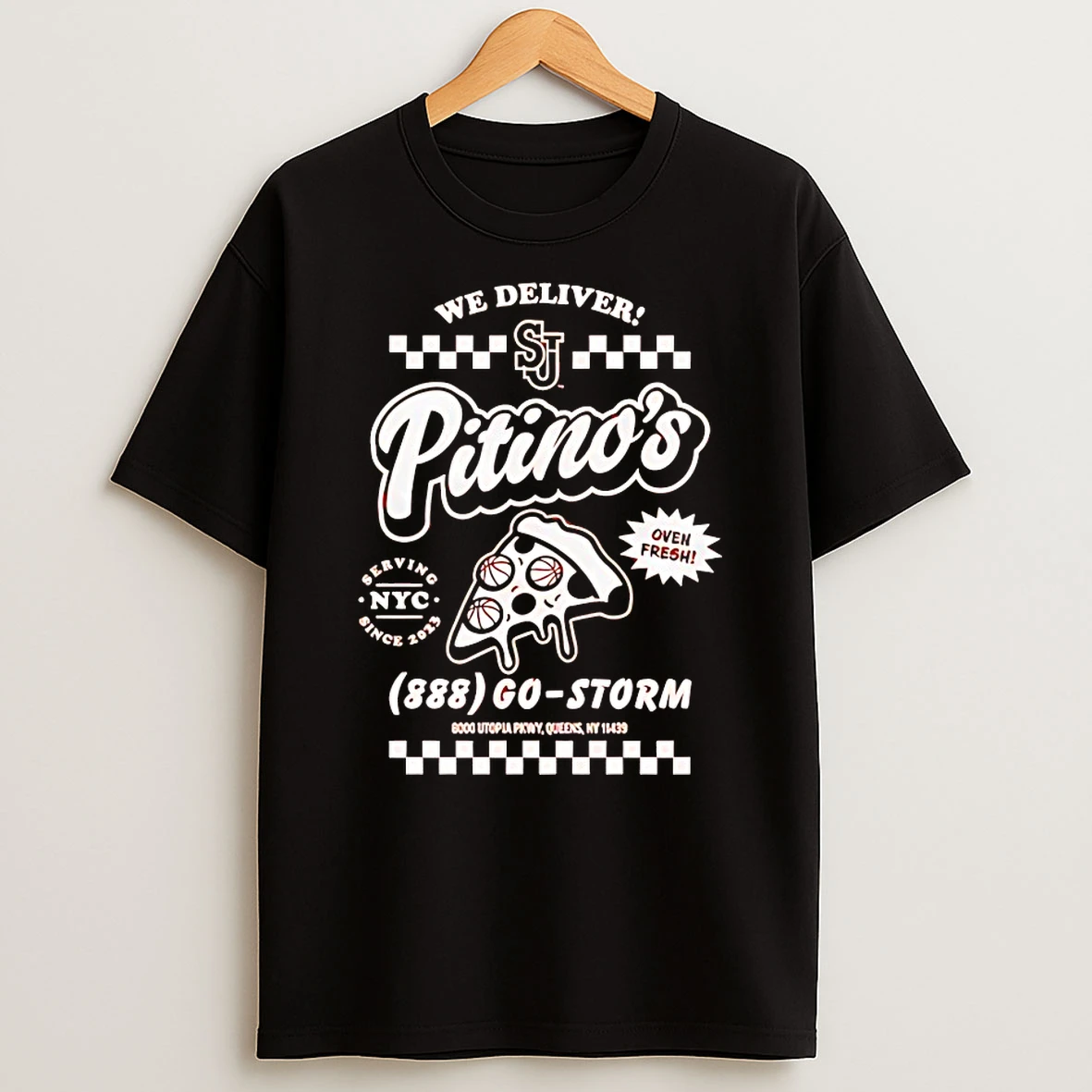 St Johns Red Storm Pitinos We Deliver Oven Fresh Shirts