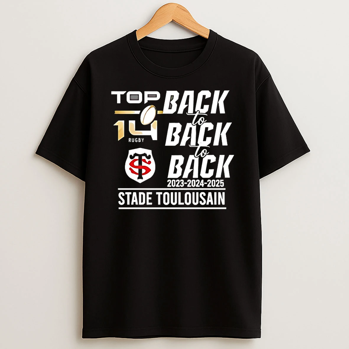 Stade Toulousain Champions 2025 Back To Back To Back 24x Shirts