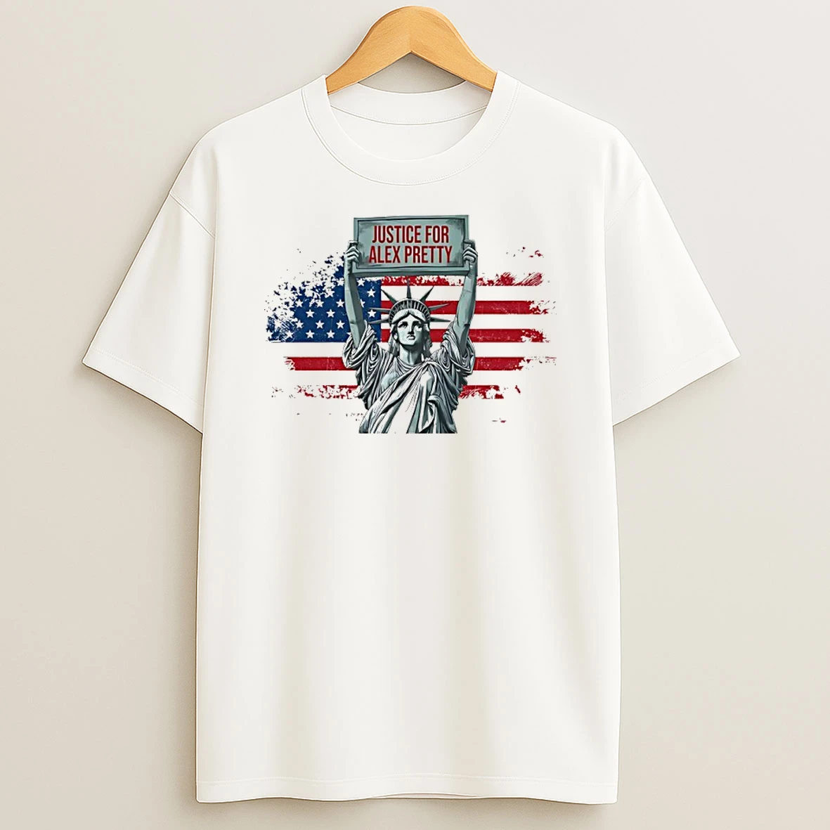Statue Of Liberty Justice For Alex Pretti Usa Flag Shirts