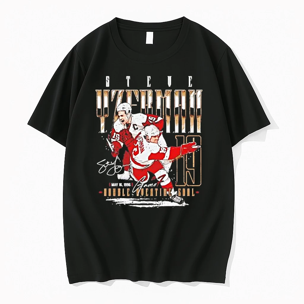 Steve Yzerman Double Overtime Goal Signature Shirts