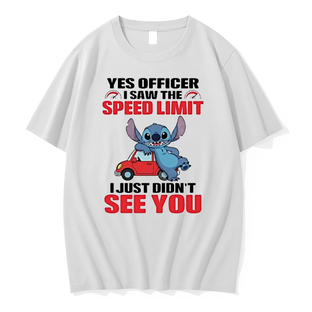 Stitch Yes Officer I Saw The Speed Limit I Just Didnt See You Shirts