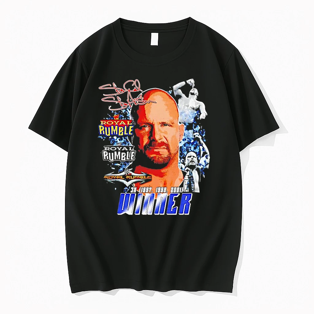 Stone Cold Steve Austin Royal Rumble 3x Winner Shirts