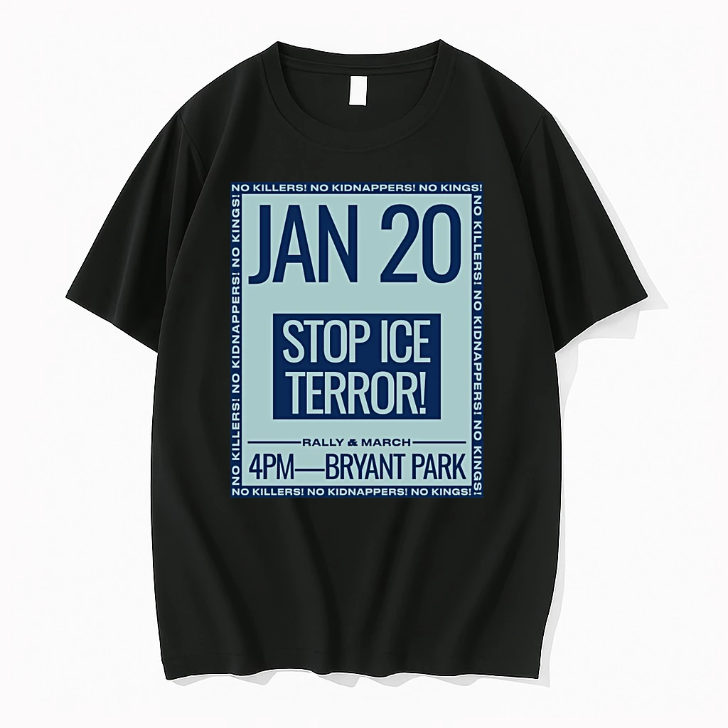 Stop Ice Terror Rally And March Bryant Park January 20 2026 Shirts