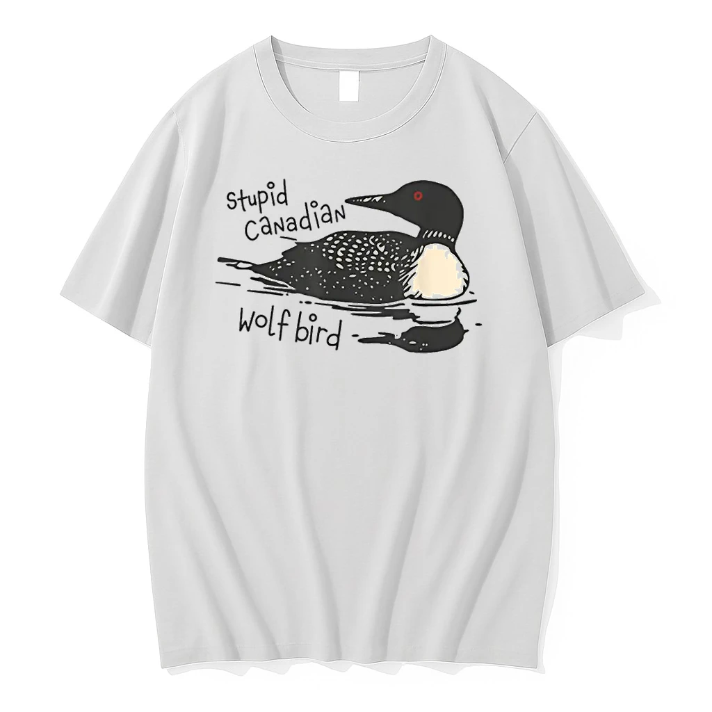 Stupid Canadian Wolf Bird Funny Lover Loon Humor Shirts