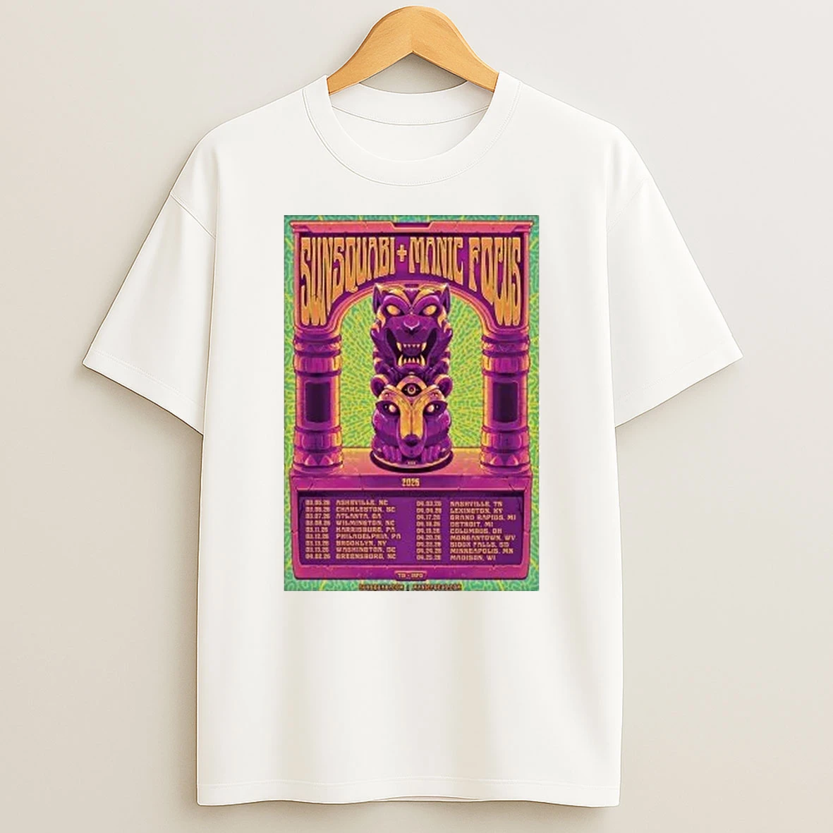 Sunsquabi And Manic Focus Tour 2026 Shirts