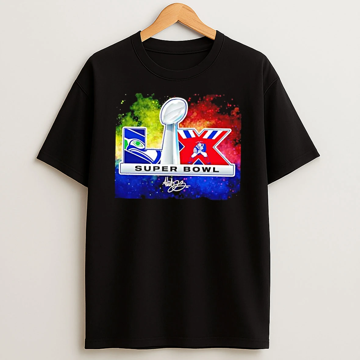 Super Bowl Lx Seattle Seahawks Vs New England Patriots Logo Shirts
