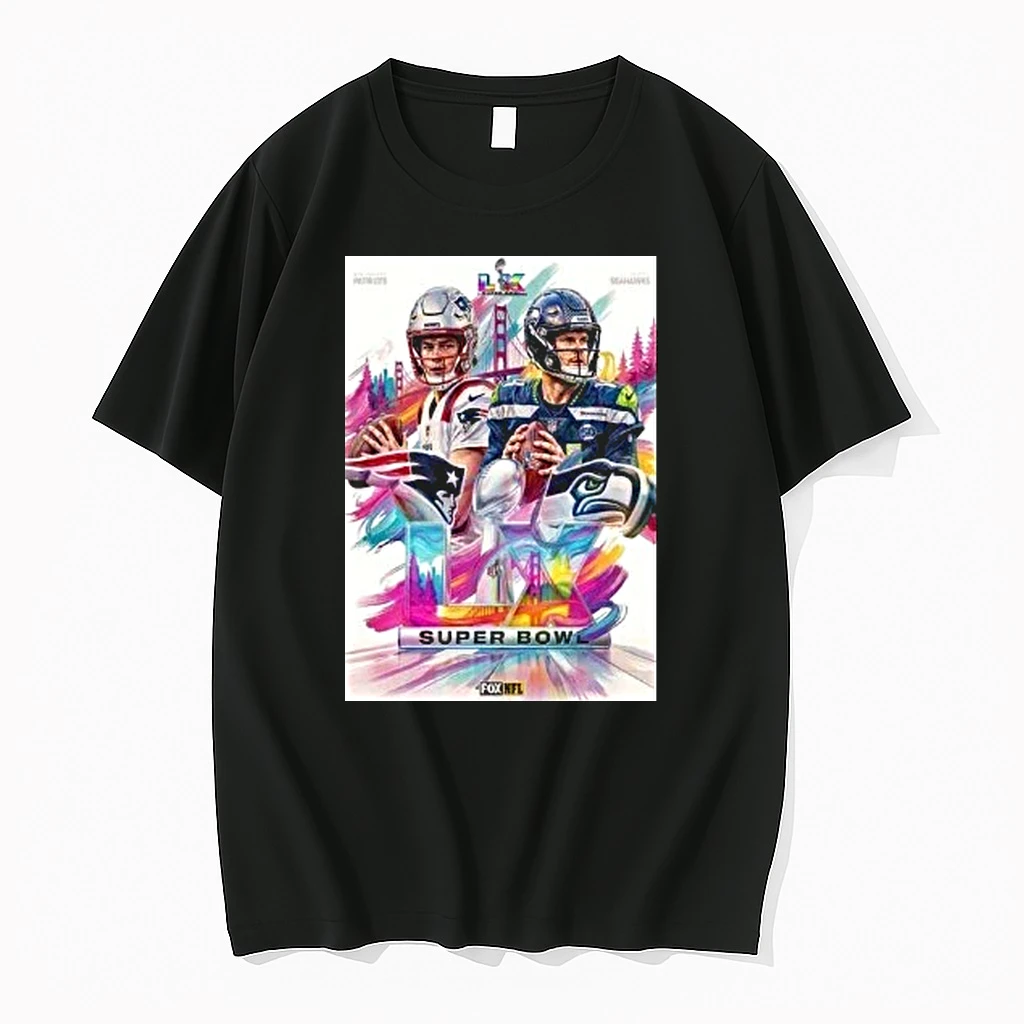 Super Bowl Lx 2026 Patriots Vs Seahawks Matchup On Feb 8 2026 At Levis Stadium Santa Clara California Shirts