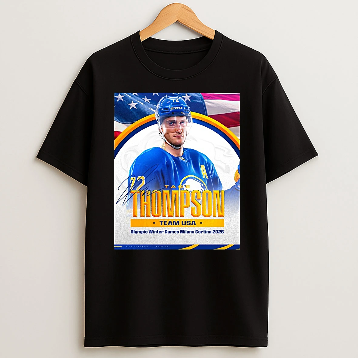 Tage Thompson Team Usa Olympic Winter Games Milano Cortina 2026 Signature Shirts