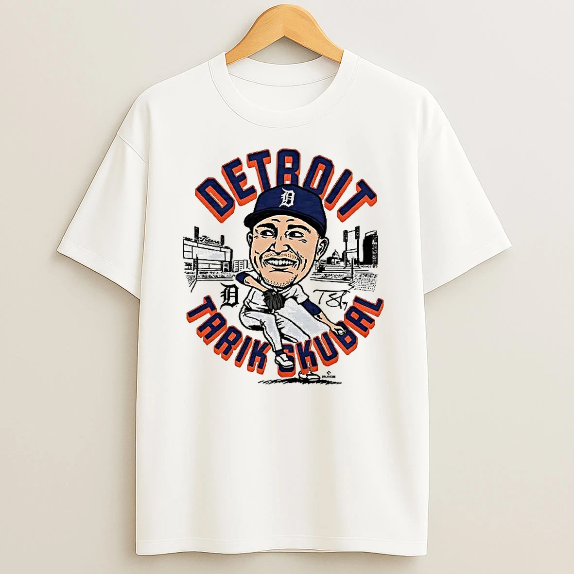 Tarik Skubal Detroit Tigers Baseball Caricatures Woman Shirts