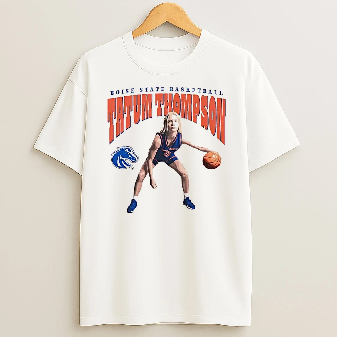 Tatum Thompson Illustrated Boise State Basketball Shirts
