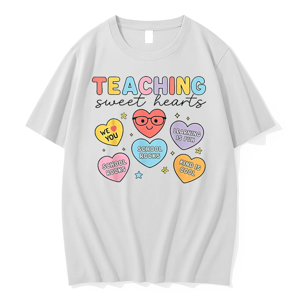 Teaching Sweethearts Teacher Valentine Heart Candy Women Day Shirts