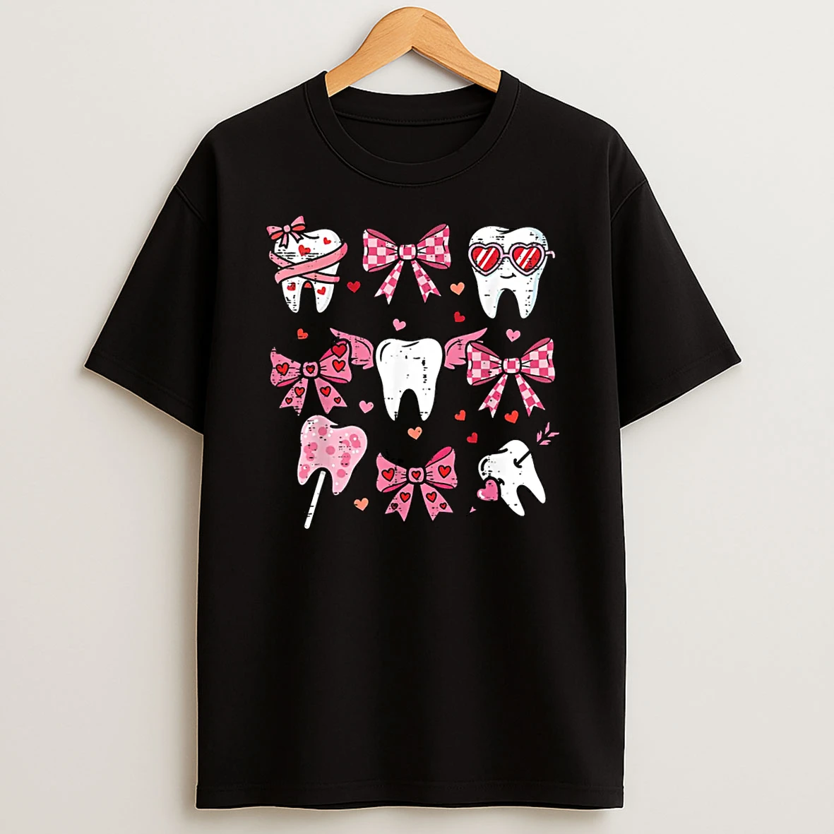 Teeth Coquette Bow Dental Valentines Day Shirts