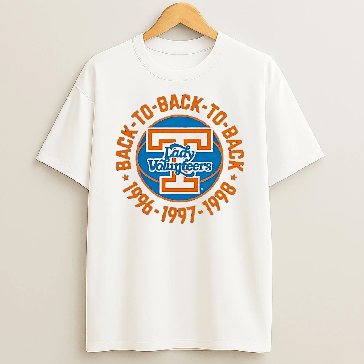 Tennessee Volunteers Lady Volunteers Back To Back To Back 1996 1997 1998 Shirts