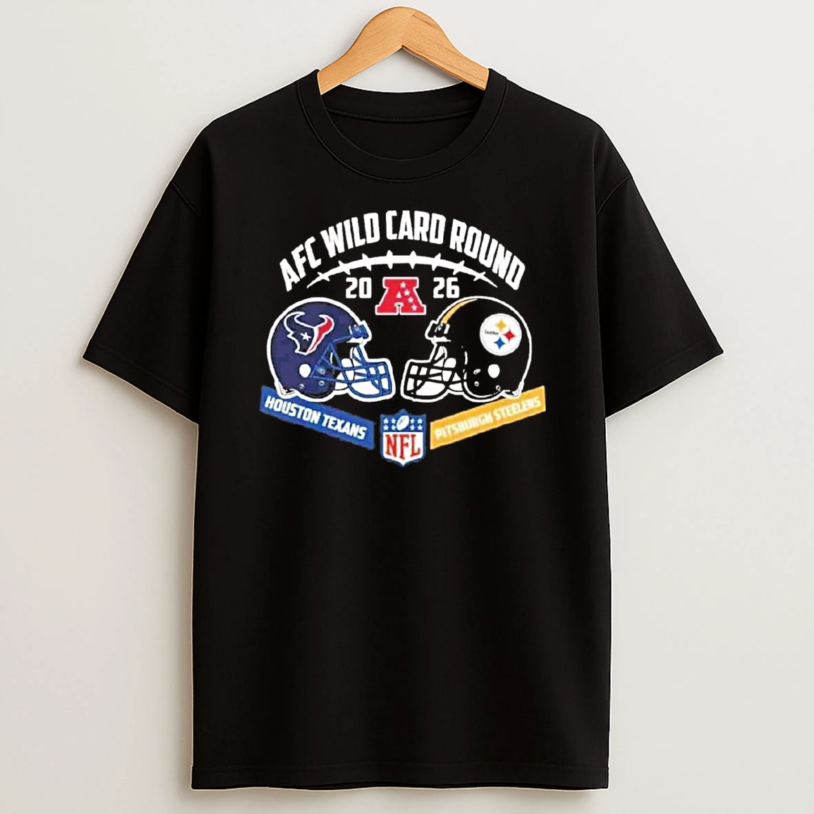 Texans Vs Steelers Afc Wild Card Round Helmet Matchup Shirts