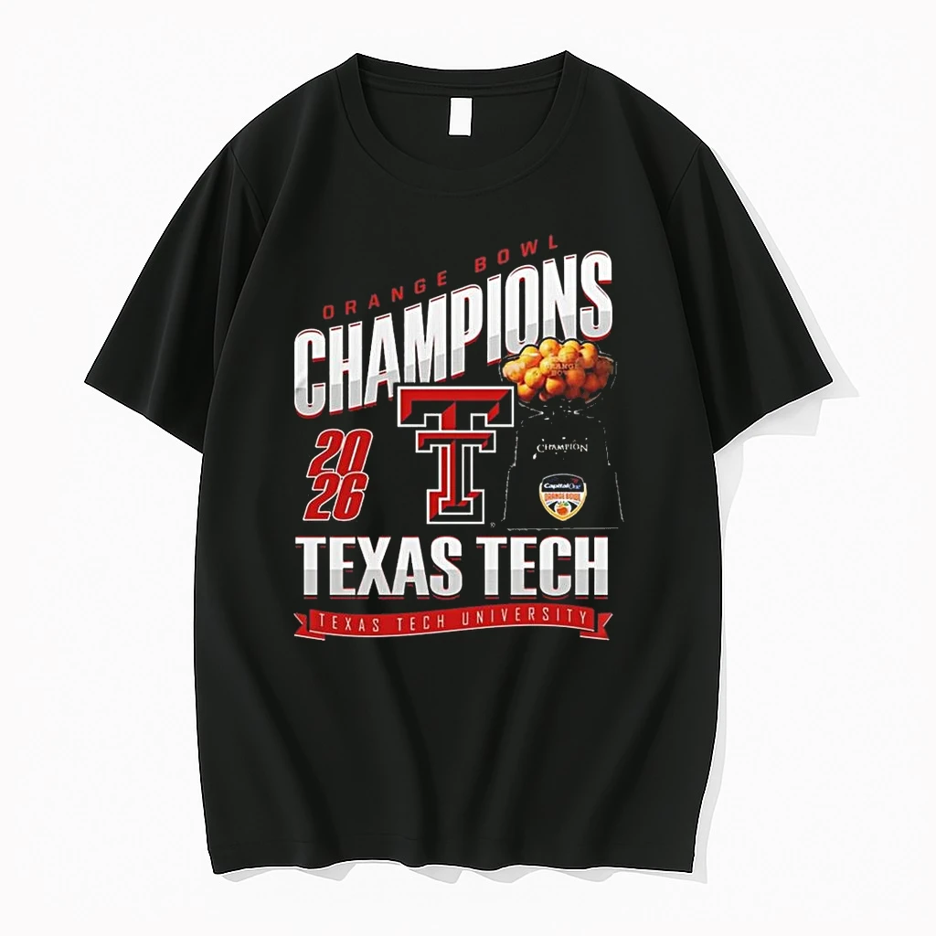 Texas Tech Red Raiders Orange Bowl Champions Trophy 2026 Shirts