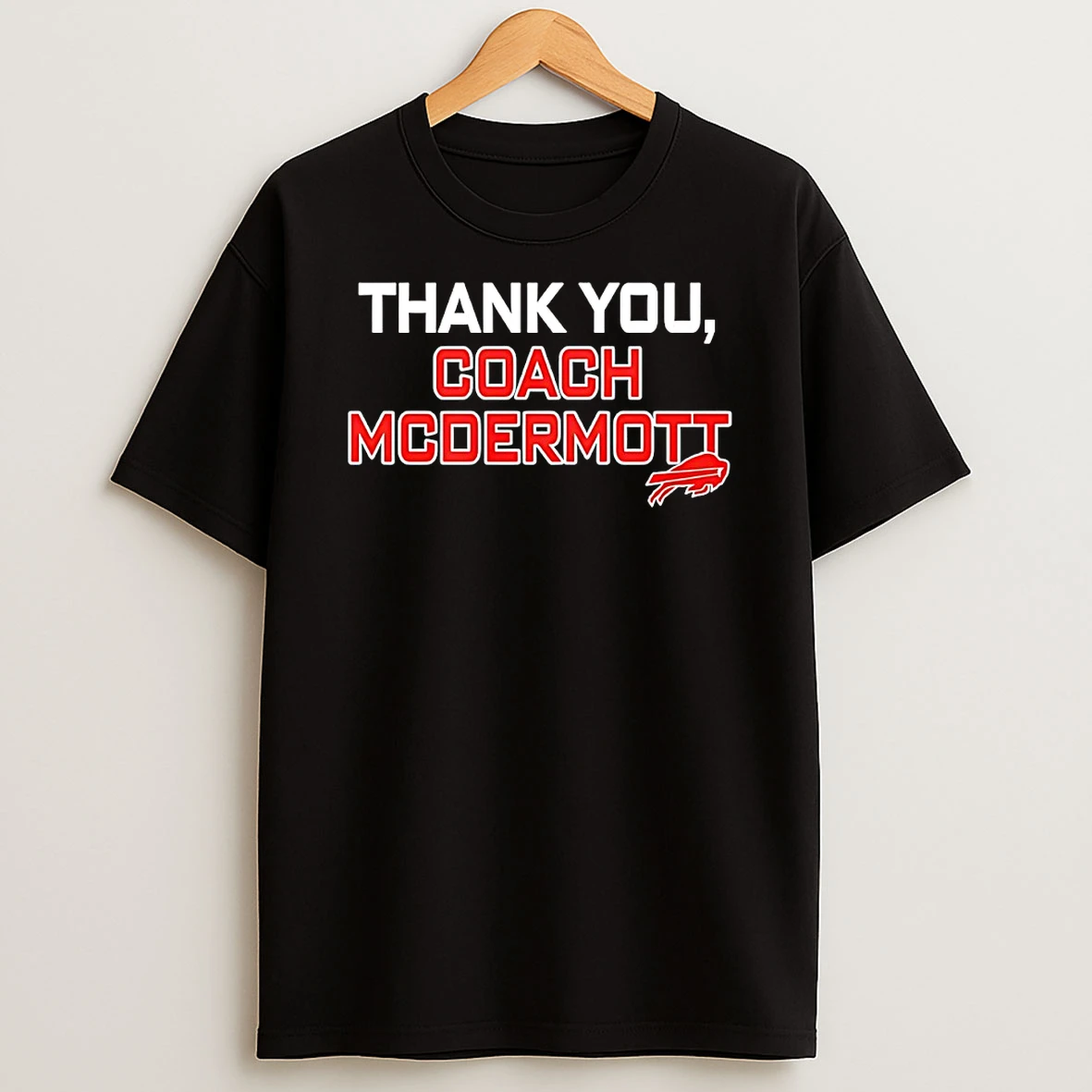 Thank You Coach Mcdermott Buffalo Bills Logo Shirts