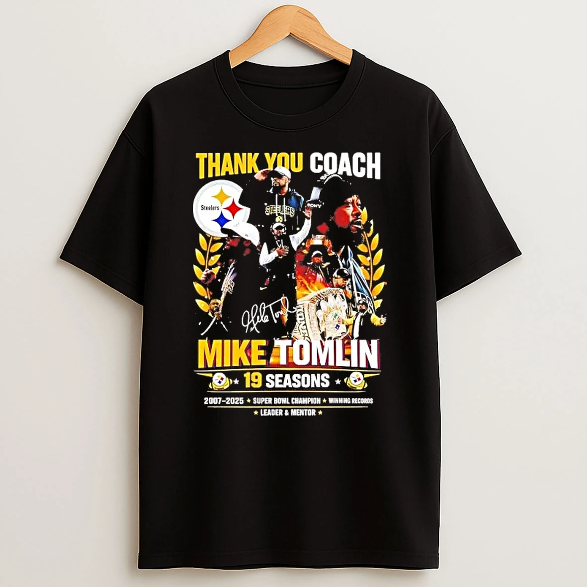 Thank You Coach Mike Tomlin 19 Season Signature Shirts
