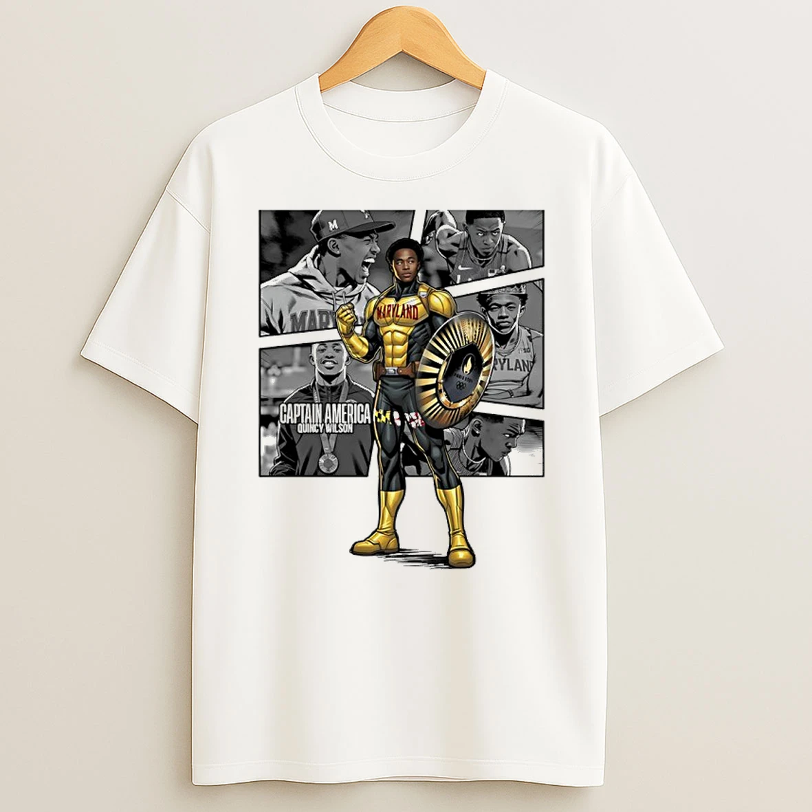 The Avengers Captain America Quincy Wilson Track And Field Maryland Shirts
