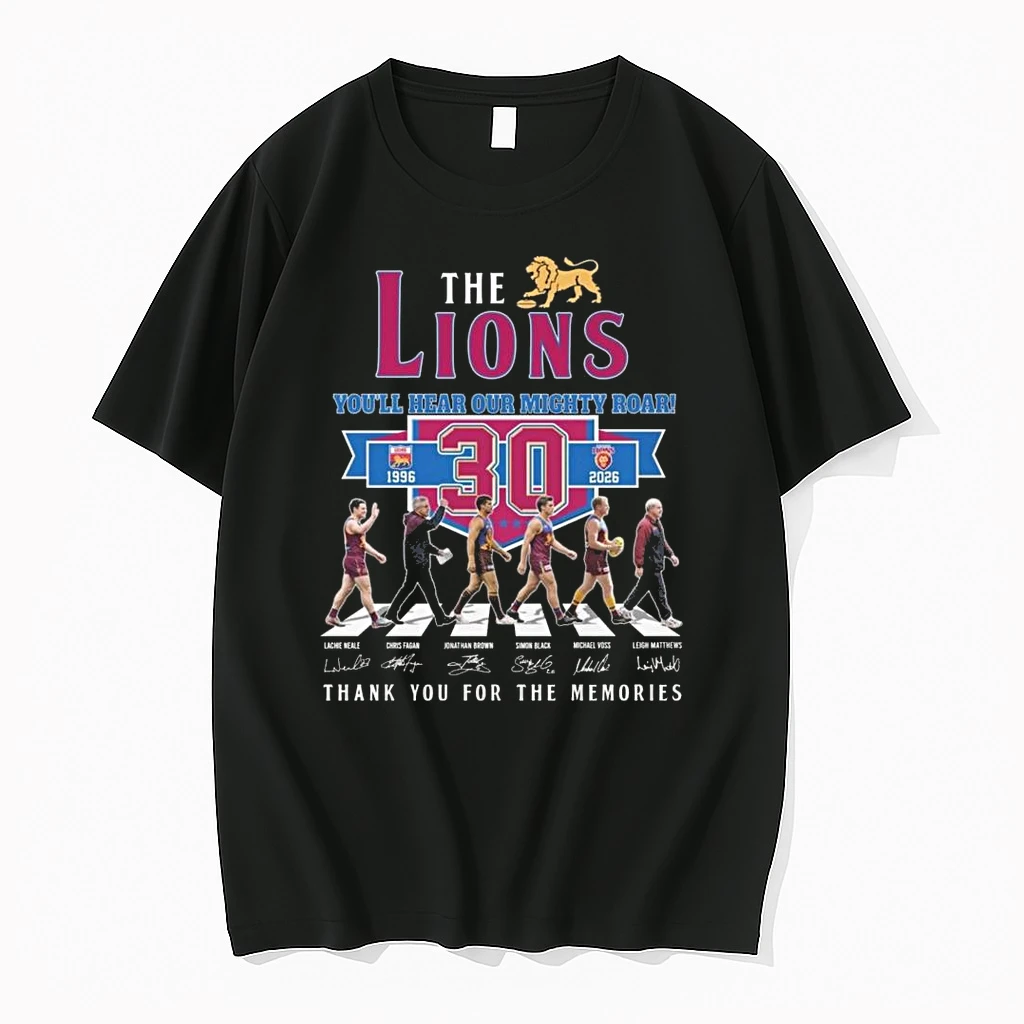 The Brisbane Lions Youll Hear Our Mighty Roar 30th Anniversary 1996 2026 Abbey Road Signatures Thank You For The Memories Shirts
