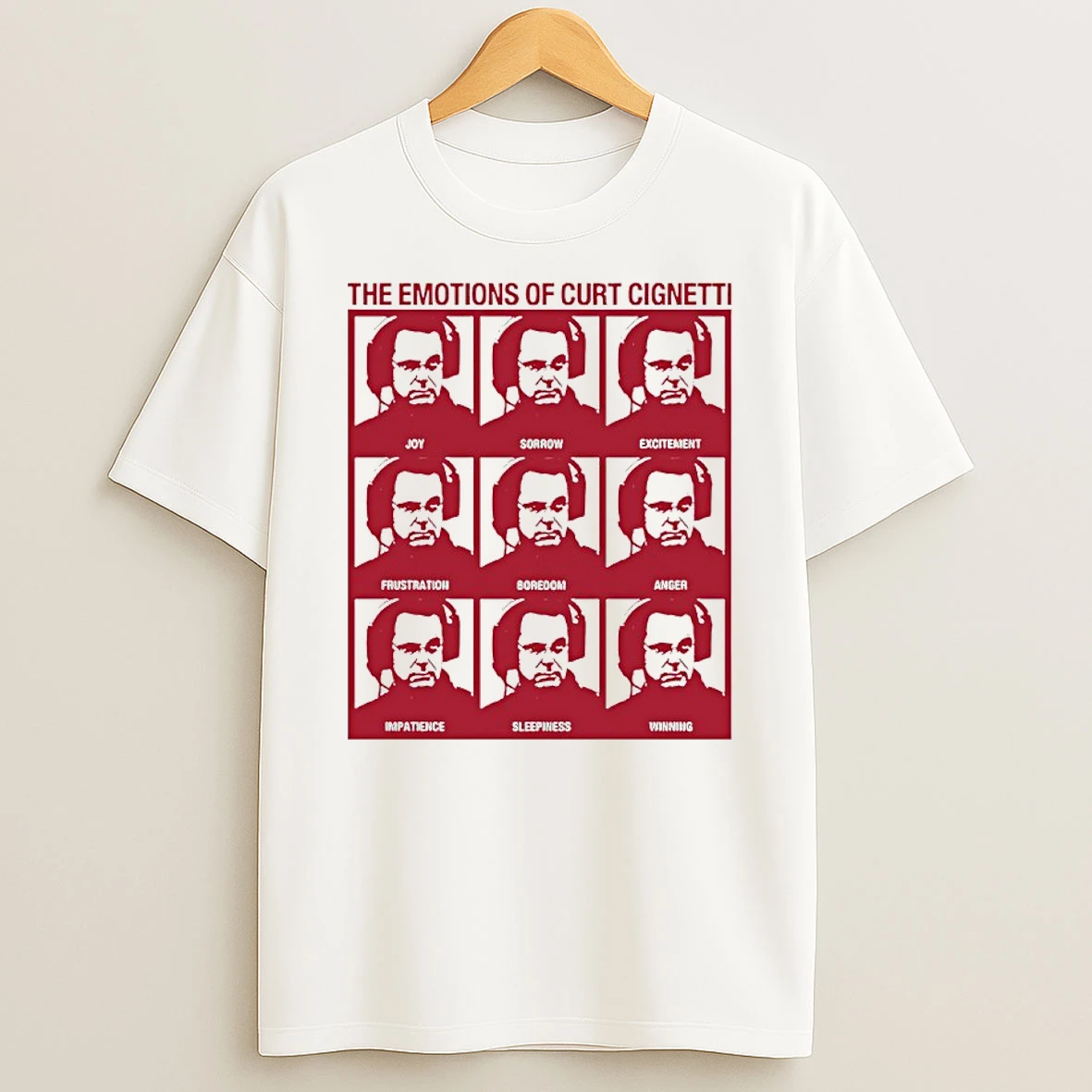 The Emotions Of Curt Cignetti Indiana Hoosiers Football Shirts