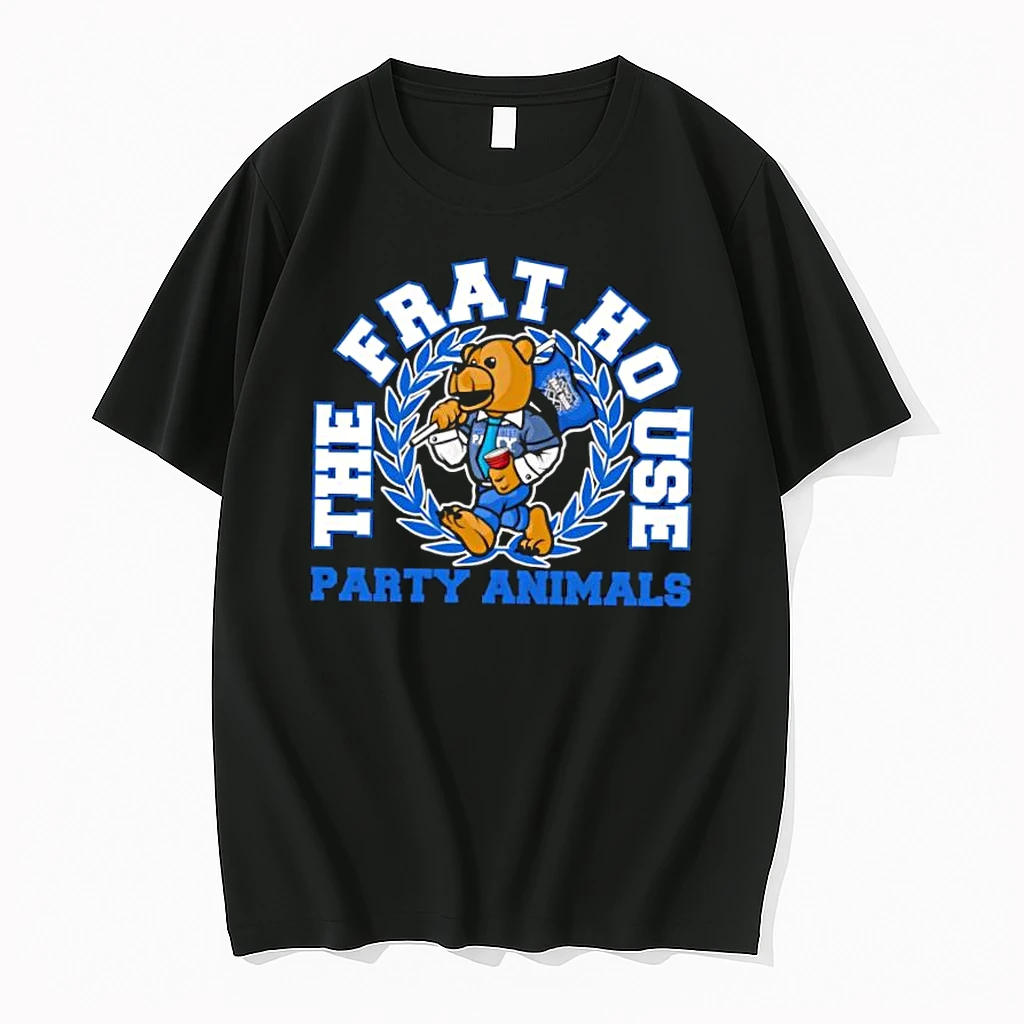 The Frat House Party Animals Bear Blue Wreath Shirts